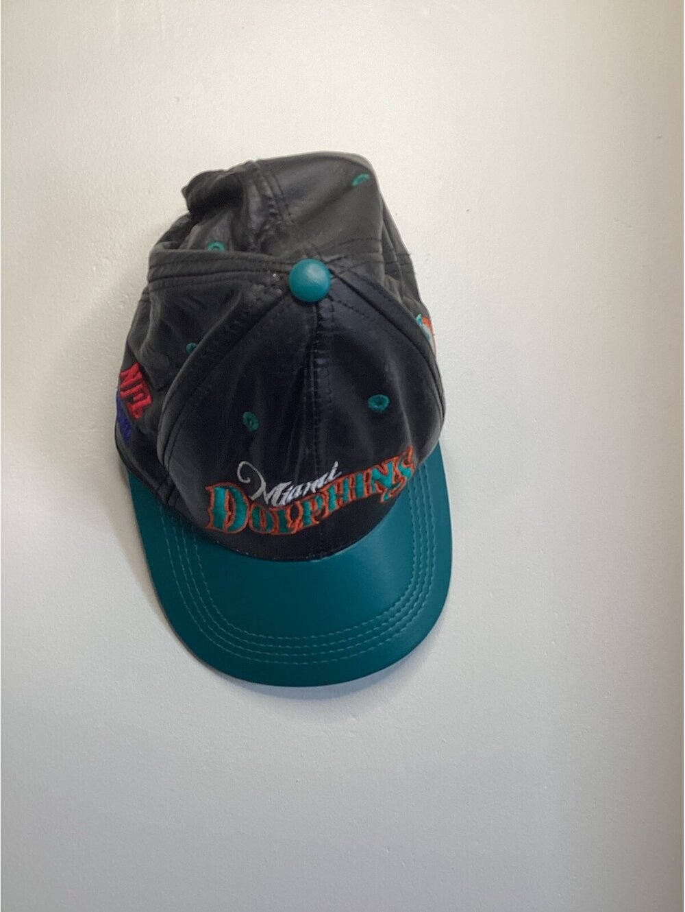 Miami Dolphins Leather SnapBack
